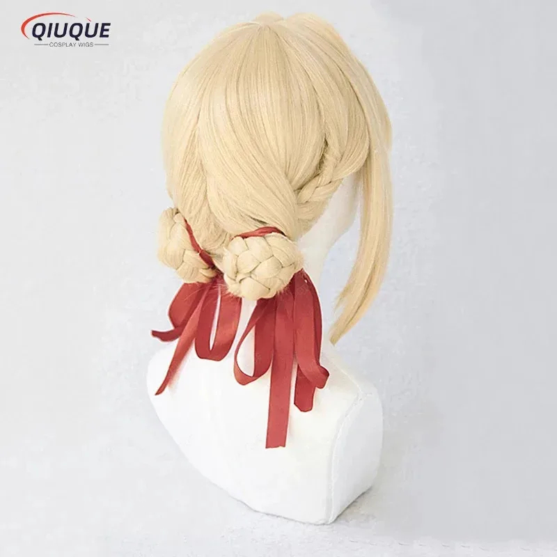 Violet Evergarden Dress - e,4;v'6\k/ヴァイオレット・エヴァーガーデン ポニーテール ブレイド バンズ ブロンドヘア 0Y9N07KY