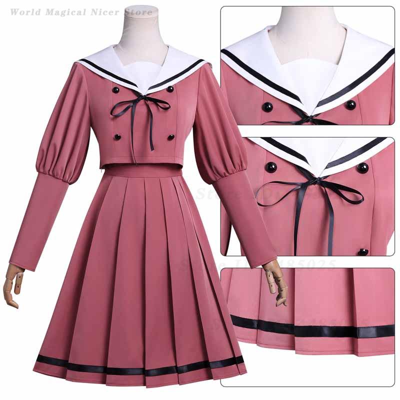 Anime Cosplay Plus Size - 香りのよい花が凛々しく咲くアニメワグリ花子コスプレ衣装 JK スカート制服ハロウィン学校制服プラスサイズ