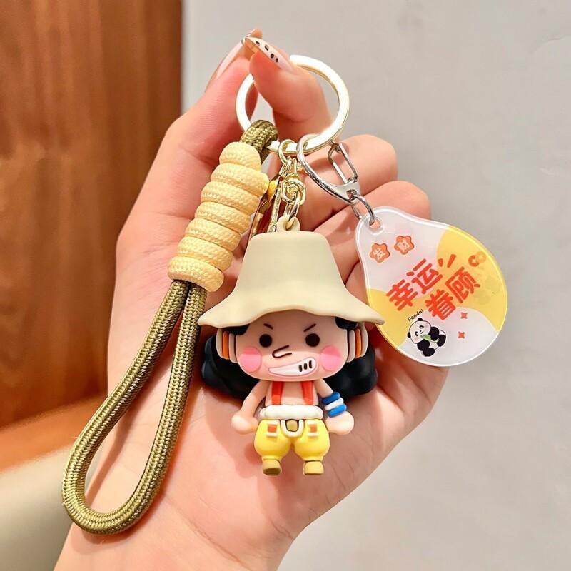 Anime Cosplay Instagram - ワンピースアニメキャラクターキーホルダーペンダント、学生用バックパックとキャンパスカードホルダー用、アニメフィギュアメタル、インスタグラムスタイル