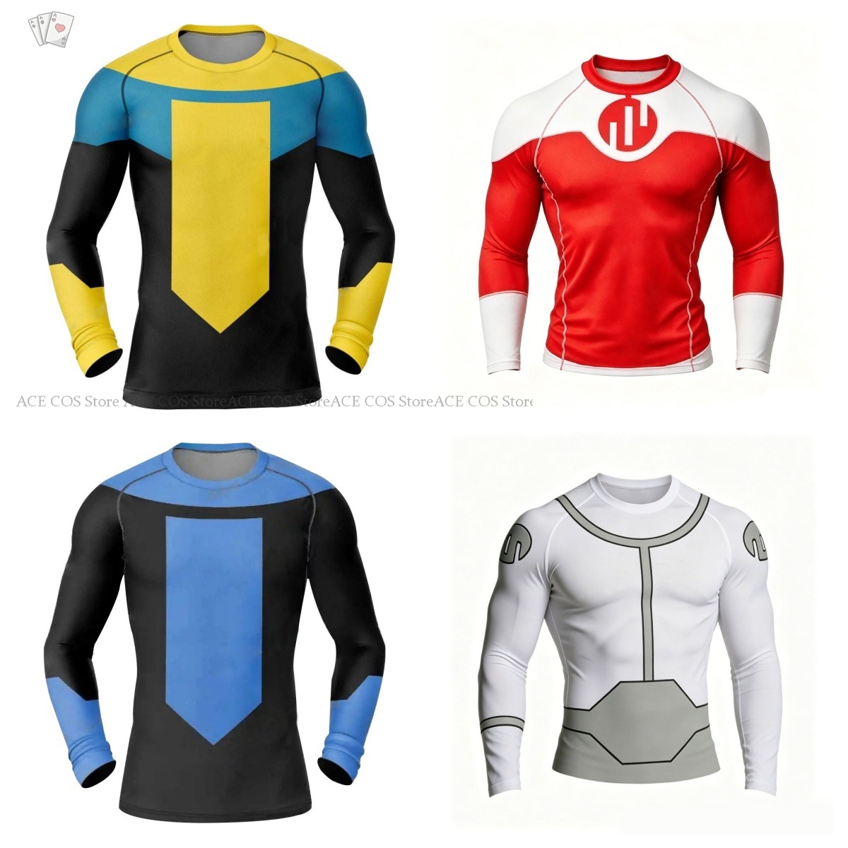 Anime Cosplay Plus Size - ハロウィンプラスサイズ無敵スーパーヒーローコスプレ長袖半袖シャツマークグレイソンオムニマンコスチュームアトムイブファンズトップ