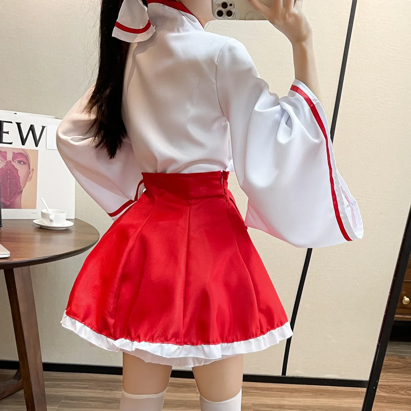 Anime Cosplay Plus Size - 2026 プラスサイズ日本アニメ鬼城着物コスプレ女性の巫女衣装狐精鬼狐鬼鬼院内様魔女ファンシードレス