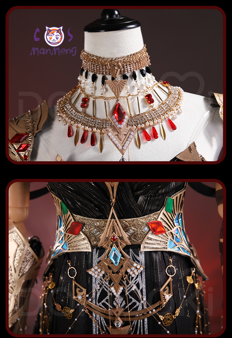 Anime Cosplay Plus Size - 愛とディープスペースヒロイン MC 不滅の征服コスプレ衣装女性ハロウィン高品質黒ロングドレスゼインプラスサイズ