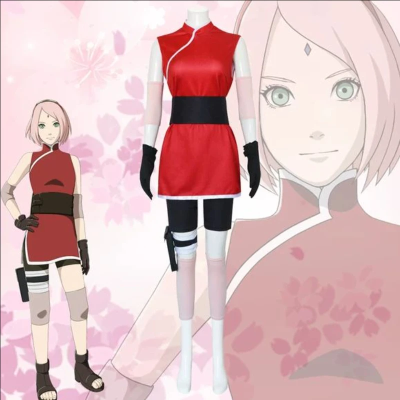 桜春野コスプレ完全忍者スカートコスチュームセット ユニセック - Anime Cosplay Ninja のレビューと価格