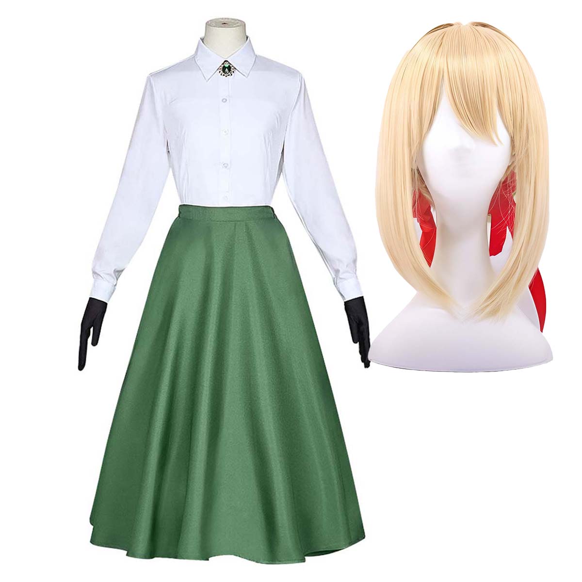 ハロウィンパーティーアニメヴァイオレットエヴァーガーデンコス - Violet Evergarden Dress のレビューと価格