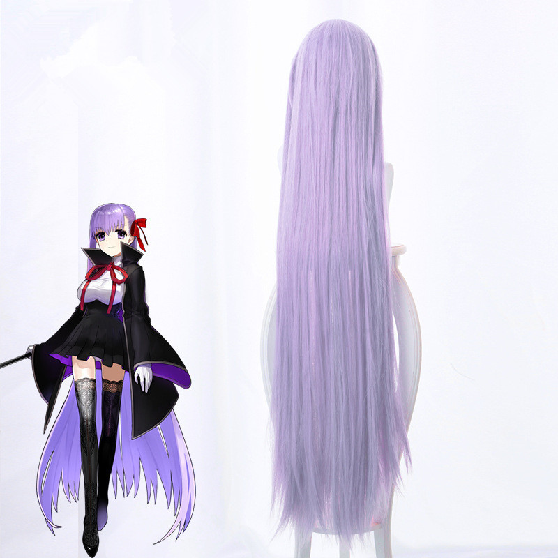 極薄のコスプレウィッグ,黒のコート,滑らかで長い髪,合成皮革 - Anime Cosplay Girl With Black Hair のレビューと価格