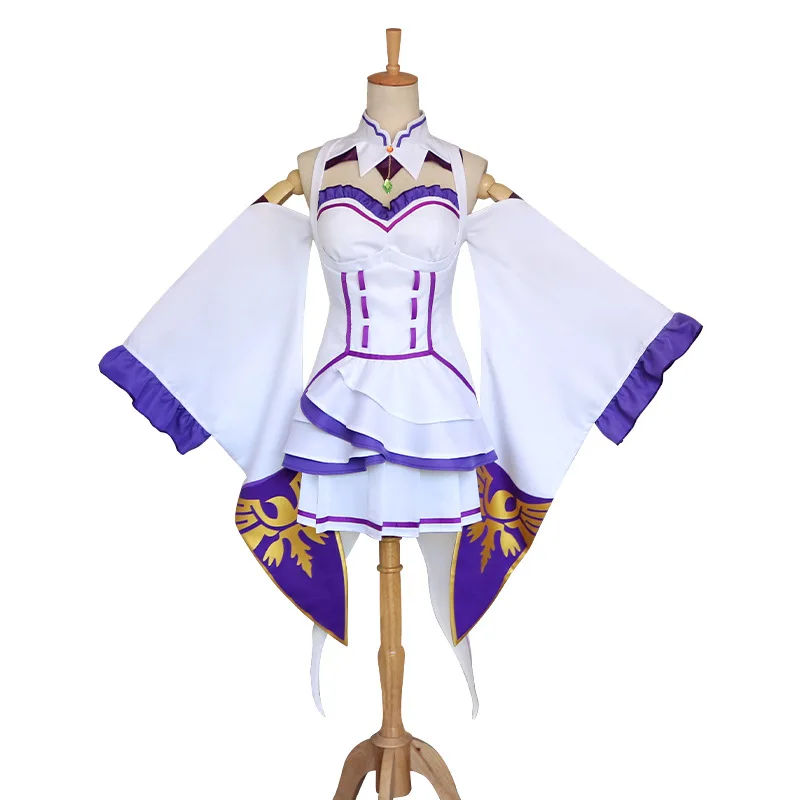 Reゼロから始める異世界生活エミリアコスプレ衣装女性の帽子ド - Anime Cosplay Re Zero のレビューと価格
