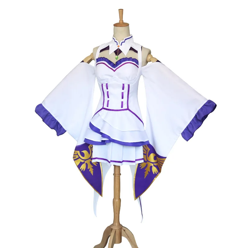 Reゼロから始める異世界生活エミリアコスプレ衣装女性の帽子ド - Anime Cosplay Re Zero のレビューと価格