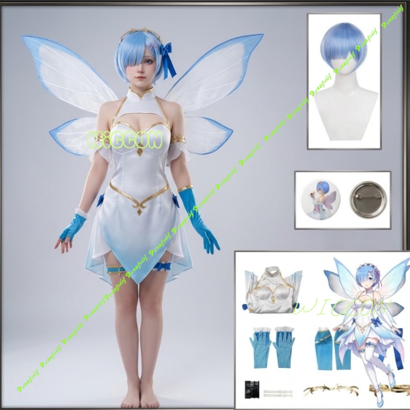Re:ゼロから始める異世界生活 レム 花の妖精 コスプレセッ - Anime Cosplay Re Zero のレビューと価格