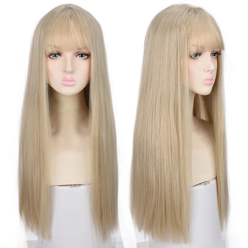 2026 Houyan 合成ロングストレートヘアウィッグコス - Anime Cosplay Girl With Black Hair のレビューと価格