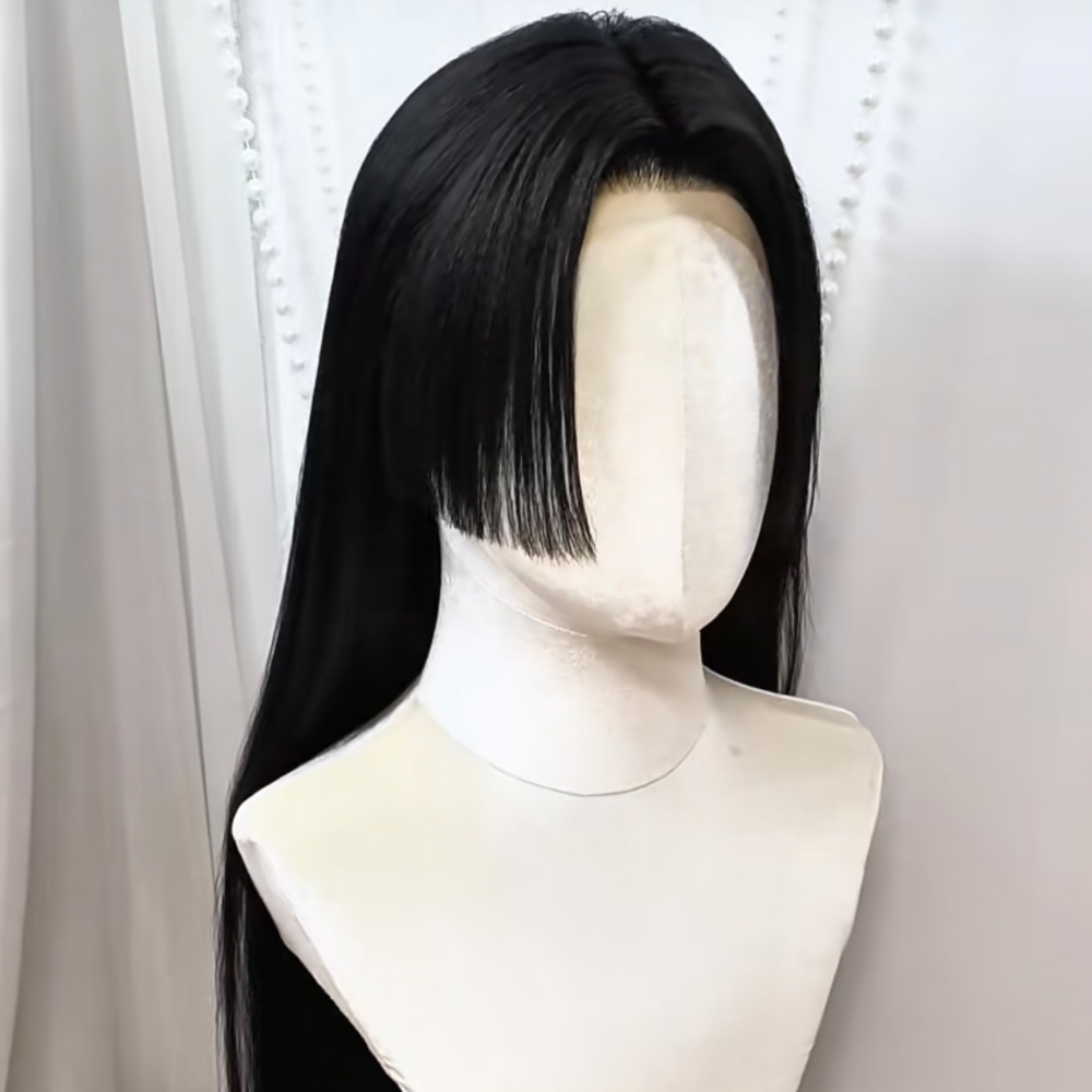 アニメボア・ハンコックコスプレウィッグロングストレート黒髪ロ - Anime Cosplay Girl With Black Hair のレビューと価格