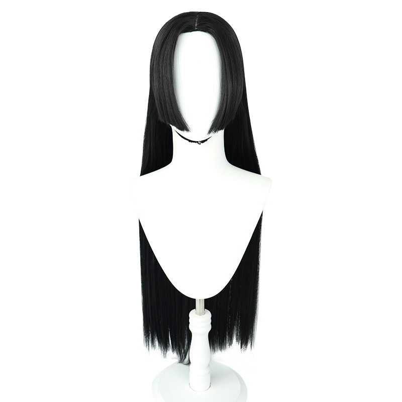 アニメボア・ハンコックコスプレウィッグロングストレート黒髪ロ - Anime Cosplay Girl With Black Hair のレビューと価格