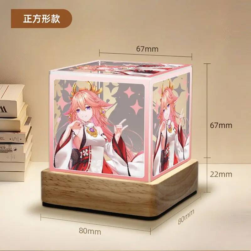 原神インパクト八重巫女コスプレアクリル三色ナイトACGライト - Cosplay Anime Yae Miko のレビューと価格