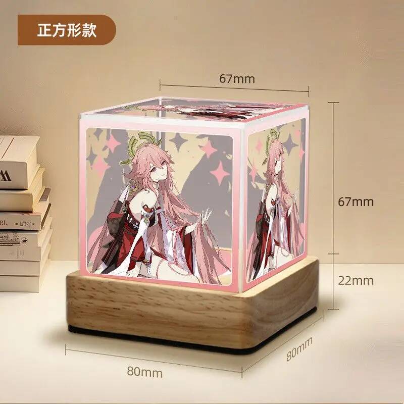 原神インパクト八重巫女コスプレアクリル三色ナイトACGライト - Cosplay Anime Yae Miko のレビューと価格