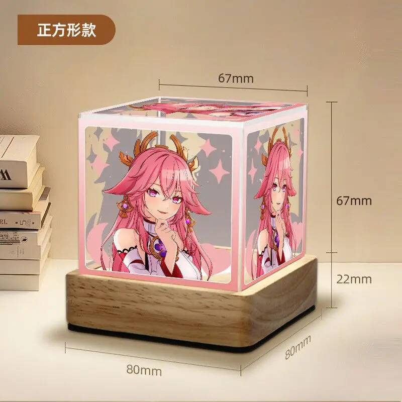 原神インパクト八重巫女コスプレアクリル三色ナイトACGライト - Cosplay Anime Yae Miko のレビューと価格