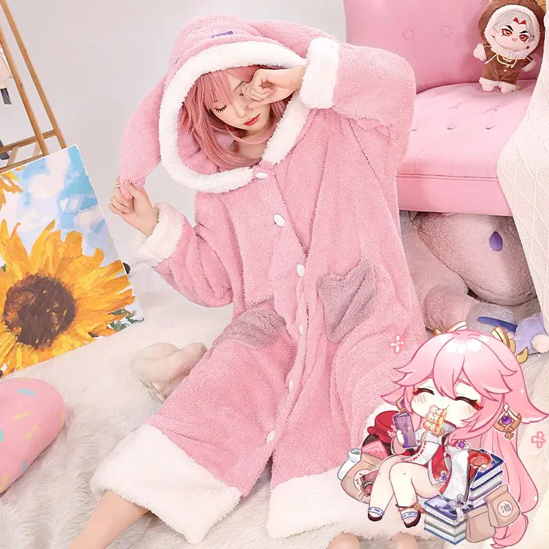 コスプレ衣装,パジャマ,クリスマス,毛布,zhongli,x - Cosplay Anime Yae Miko のレビューと価格