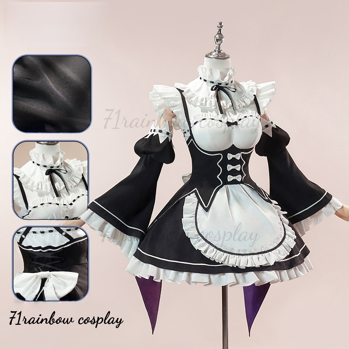 Re:ゼロから始める異世界生活 レム メイド コスプレ 女性 - Anime Cosplay Re Zero のレビューと価格