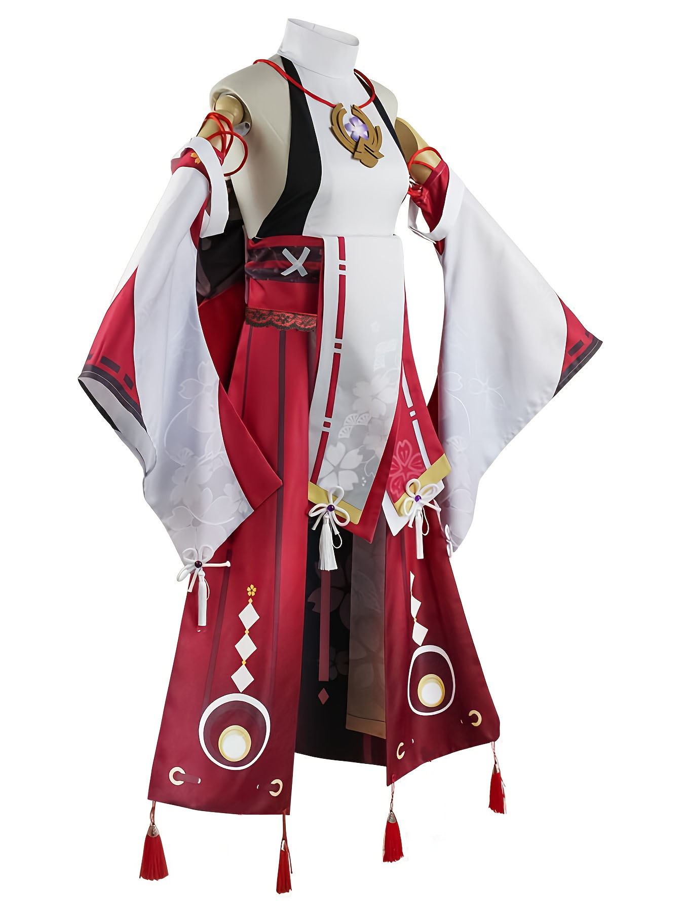 原神インパクト八重巫女コスプレフルセットピンクウィッグ付きグ - Cosplay Anime Yae Miko のレビューと価格