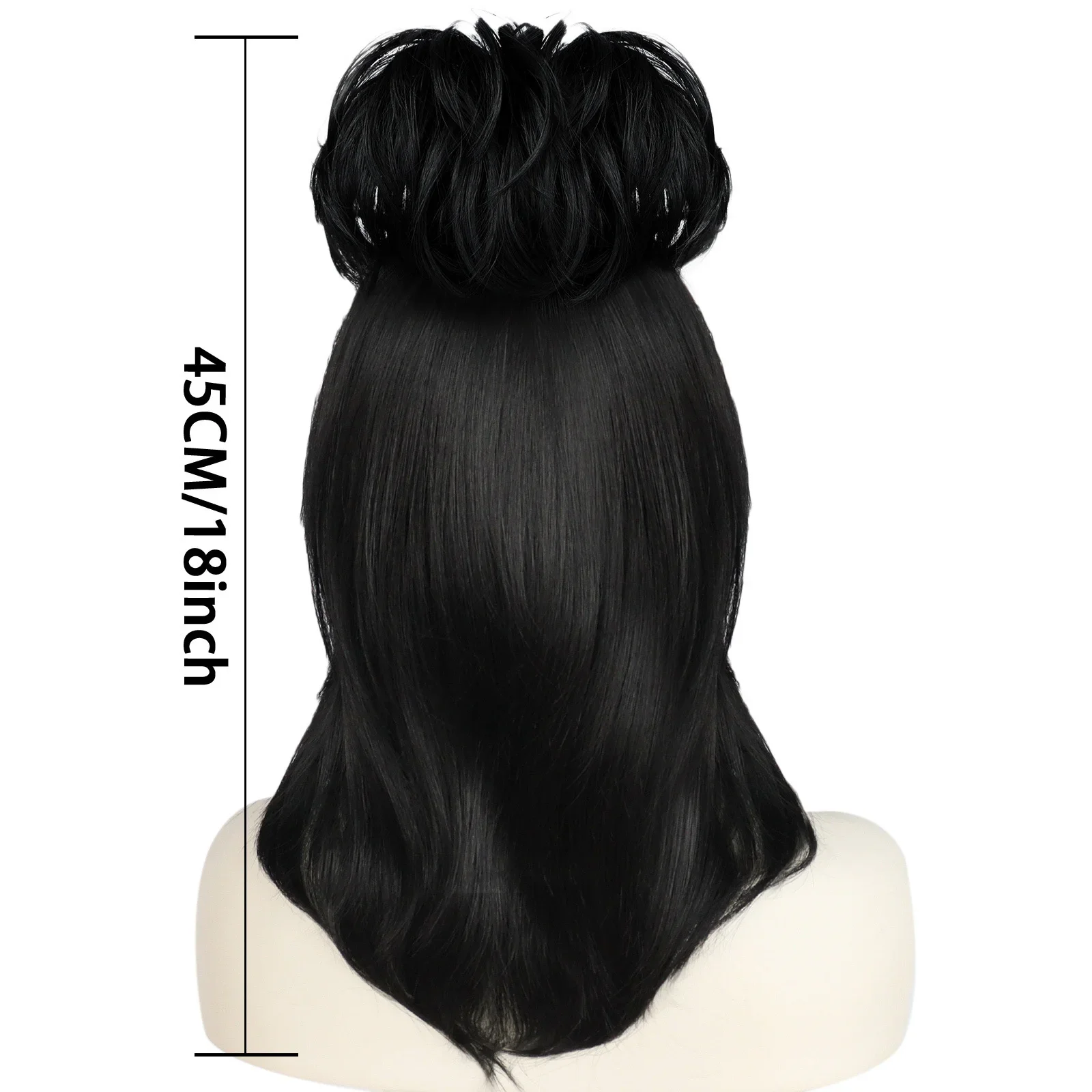 Lydia deetz-女性用コスプレウィッグ,黒の人工毛, - Anime Cosplay Girl With Black Hair のレビューと価格