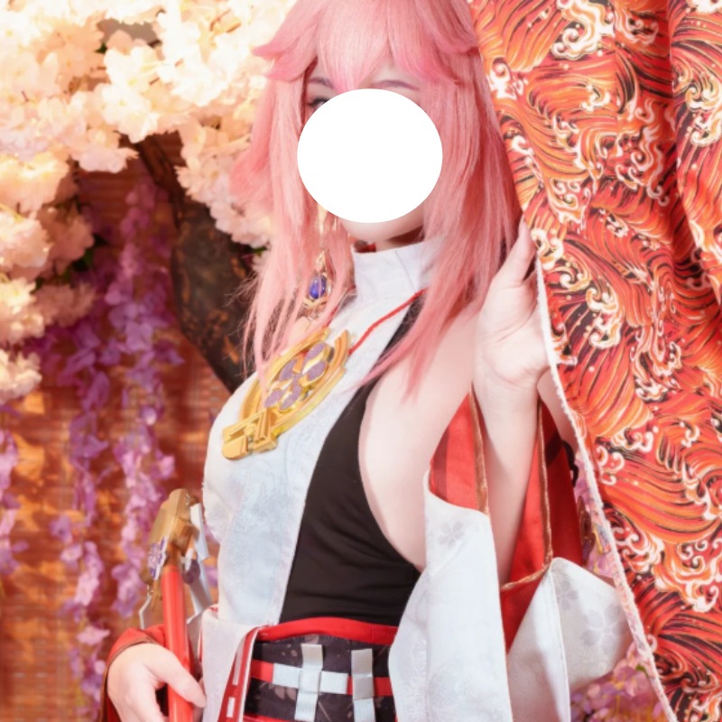 八重巫女原神インパクトコスプレ衣装神殿少女衣装ピンク着物キツ - Cosplay Anime Yae Miko のレビューと価格