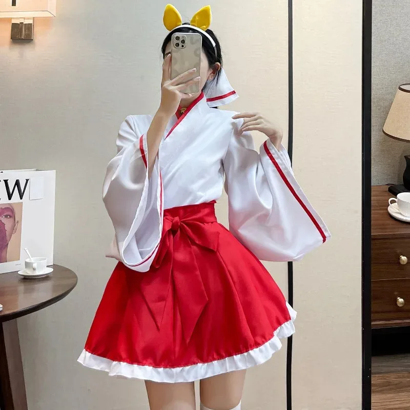 2026 プラスサイズ日本アニメ鬼城着物コスプレ女性の巫女衣 - Anime Cosplay Plus Size のレビューと価格