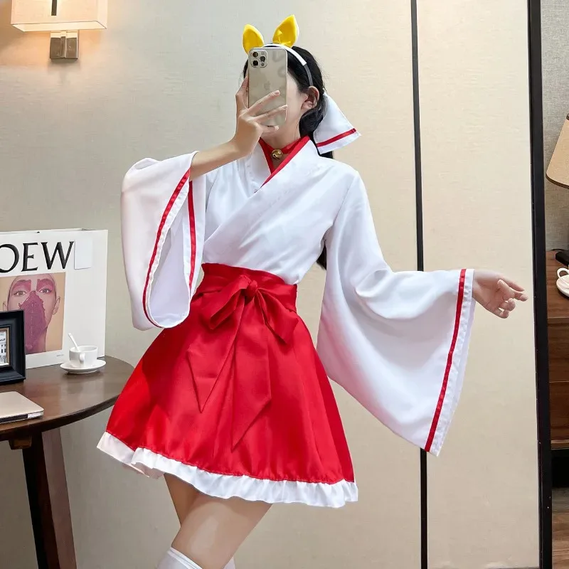 2026 プラスサイズ日本アニメ鬼城着物コスプレ女性の巫女衣 - Anime Cosplay Plus Size のレビューと価格