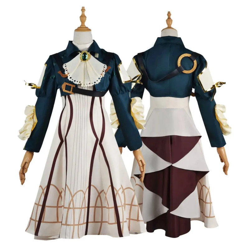 アニメコスプレヴァイオレットエヴァーガーデンコスチューム女性 - Violet Evergarden Dress のレビューと価格