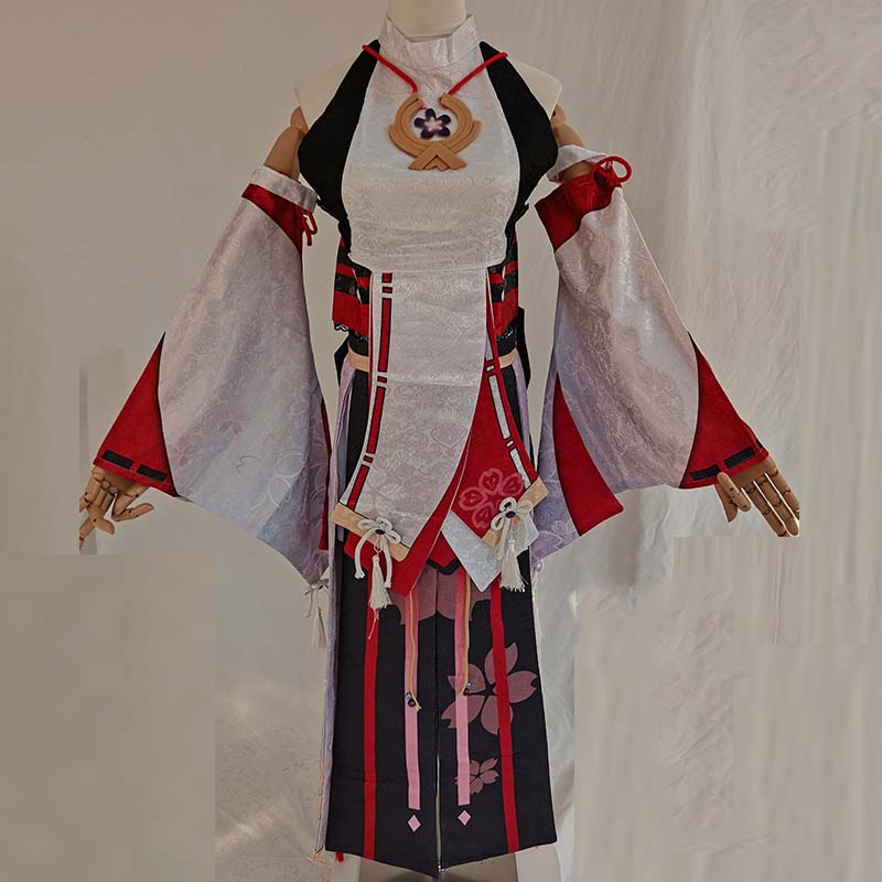 Yae miko-コスプレ衣装ウィッグ,ウィッグコスプレセッ - Cosplay Anime Yae Miko のレビューと価格