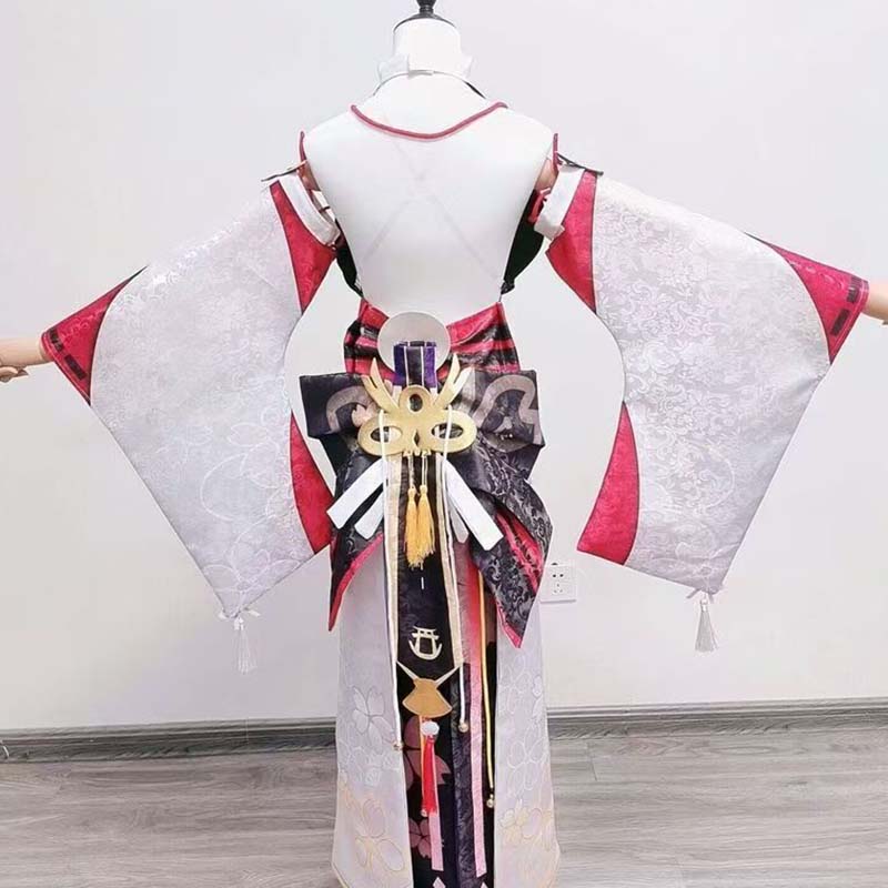 Yae miko-コスプレ衣装ウィッグ,ウィッグコスプレセッ - Cosplay Anime Yae Miko のレビューと価格