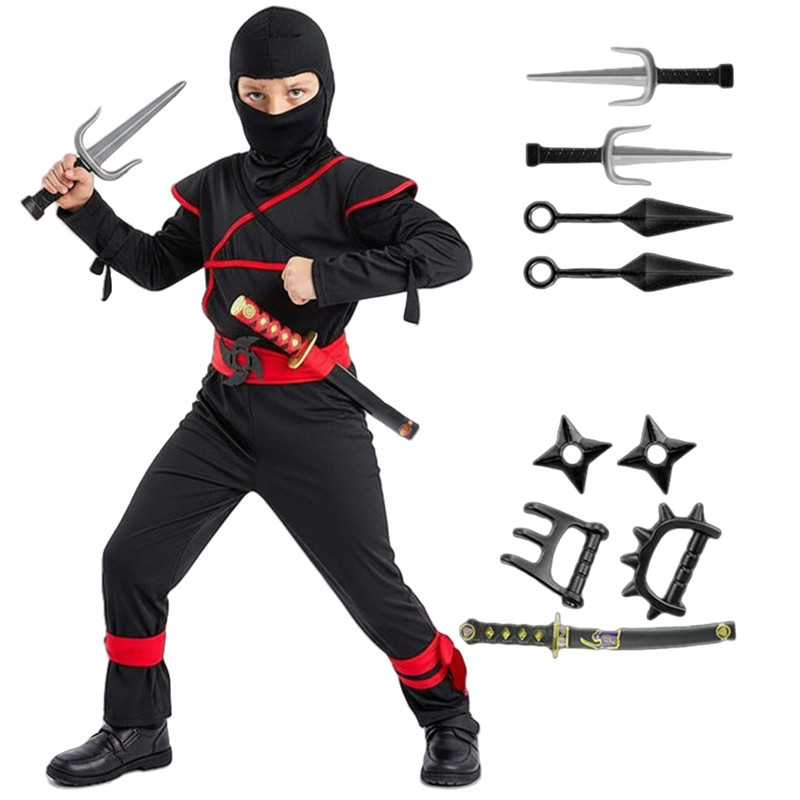 子供用侍コスチューム 忍者コスプレ ハロウィンパーティー コ - Anime Cosplay Ninja のレビューと価格