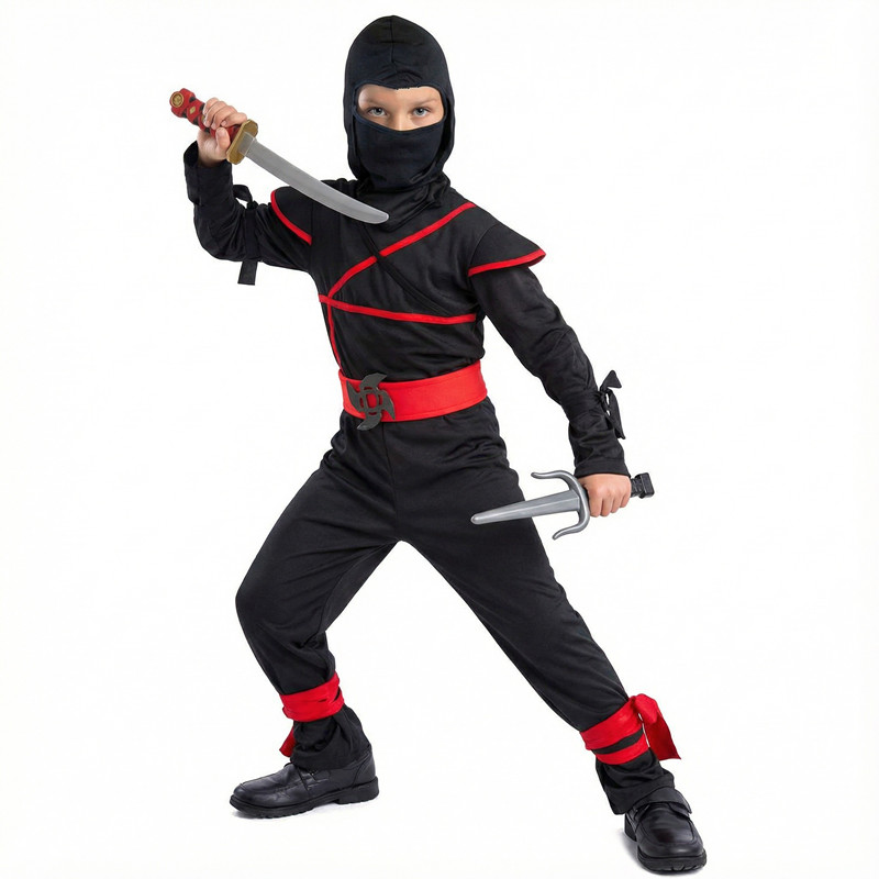 子供用侍コスチューム 忍者コスプレ ハロウィンパーティー コ - Anime Cosplay Ninja のレビューと価格